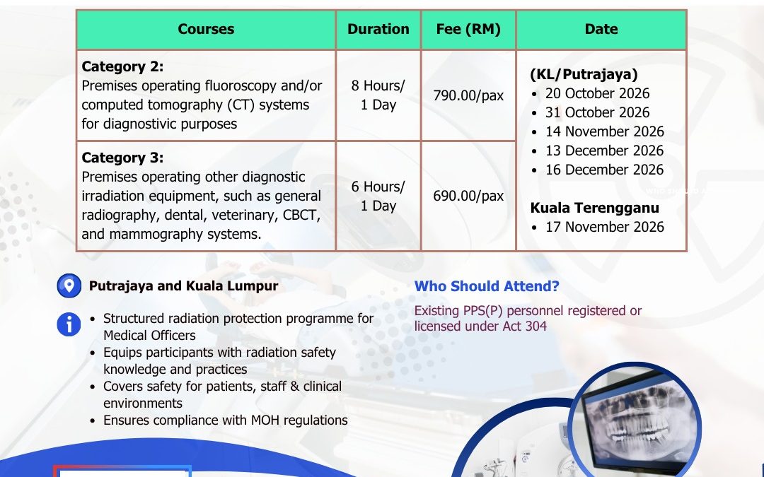 📢 REGISTRATION NOW OPEN! PHASE 1: RADIATION PROTECTION OFFICER (MEDICAL) CERTIFICATION COURSE 2026